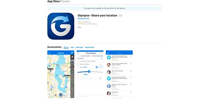 Glympse GPS Tracker app mSpyLite