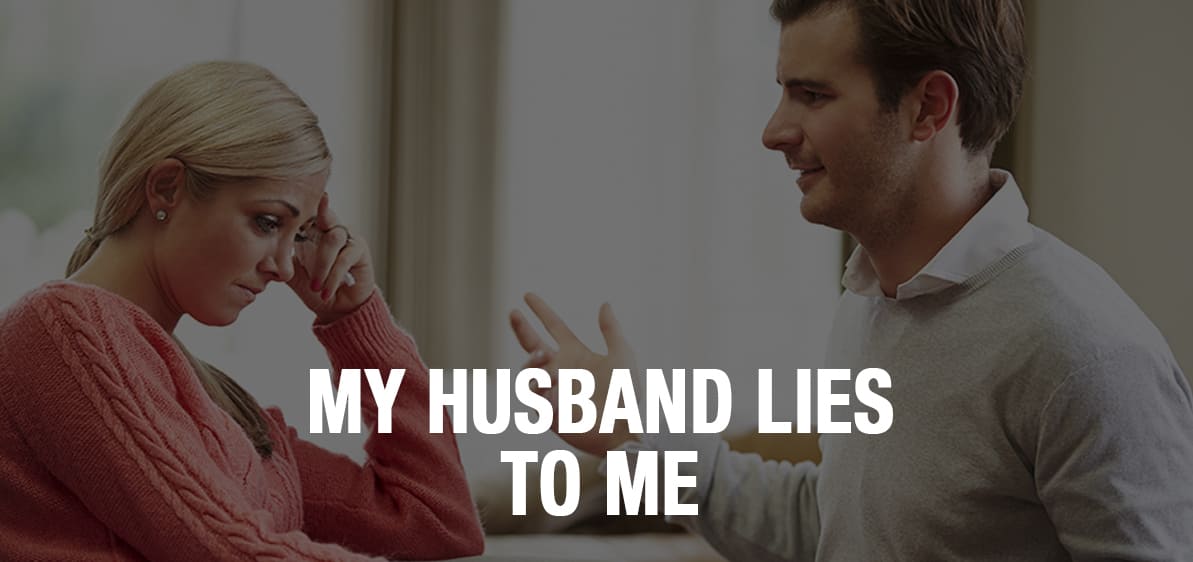 husband lies banner